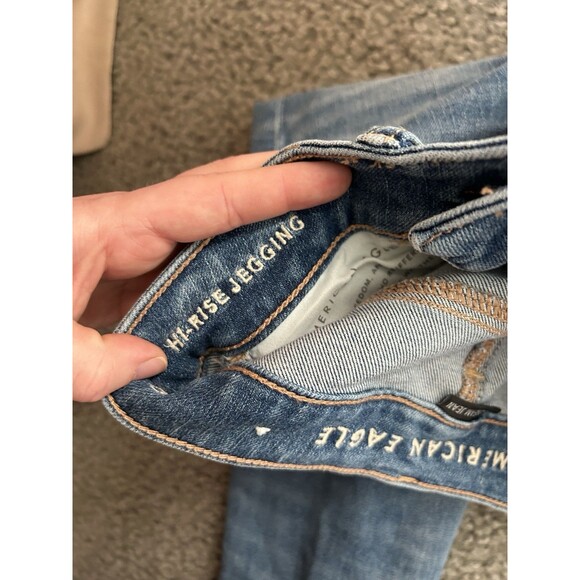 American Eagle Jeans Women’s 000 Short High Rise Jegging Distressed Denim - Picture 9 of 9